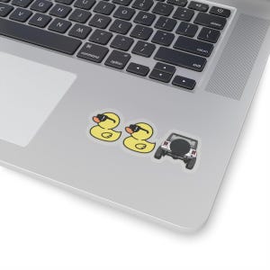 Duck Duck sticker, Duck Duck, sticker, Ducking tags sticker, Ducking tags, Ducking sticker