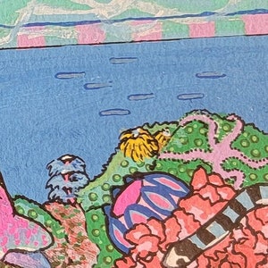 Wassermond 9,5X14cm Aufkleber