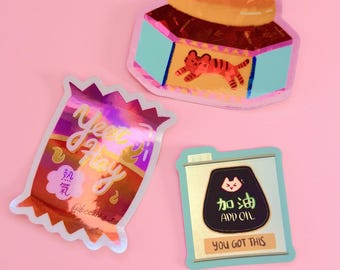 Rage Cry Club Stickers – Yeet Hay, Add Oil, Tiger Balm