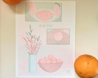 Memories of Grandma – Risograph print, art print, poster