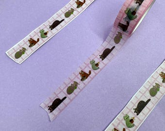 Sad Cat Club Washi Tape | Decorative Journaling Tape