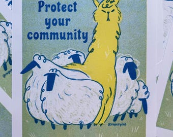 Protect your community – Alpaca sheep herd – 8.5 x 11