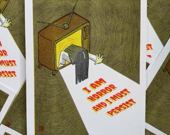 I am Horror Risograph print