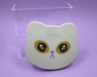 Cat Shaped Sticky Notes - Rage Cry Club Stationery
