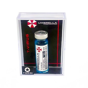 Umbrella Corporation T-Virus 02 Serum Vial Bottle with Display Collectable Box Prop