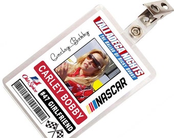 Talladega Nights Old Spice Carley Bobby Race car Driver ID Badge
