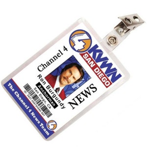 Anchorman Ron Burgundy ID Badge