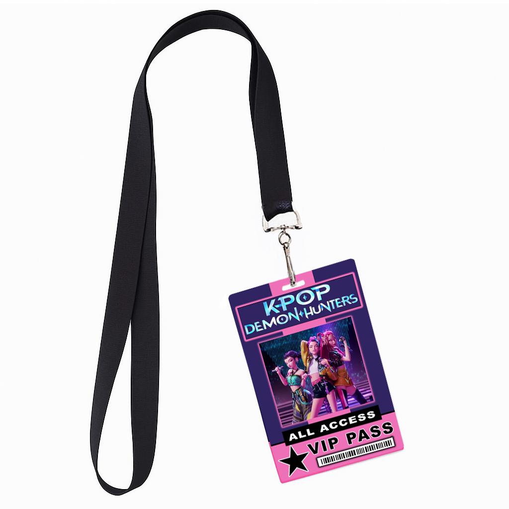 Kpop Demon Hunters VIP Pass ID Badge Lanyard PVC Cosplay Costume