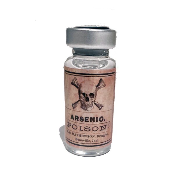 Arsenicum Poison Serum Flacon 10ml Kleine Fles Joke Movie Prop