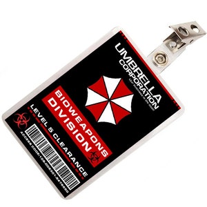 Resident Evil Umbrella Corporation Bioweapons Abteilung für ID-Abzeichen Cosplay Kostüm