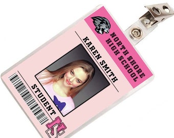 Mean Girls Karen Smith North Shore High School Student ID Badge Cosplay Costume Name Tag