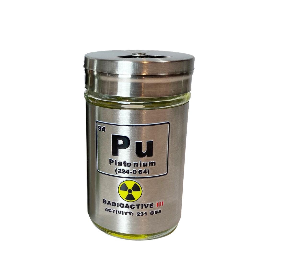 Plutonium Stainless Steel Cylinder 3.2 Inch Prop Replica