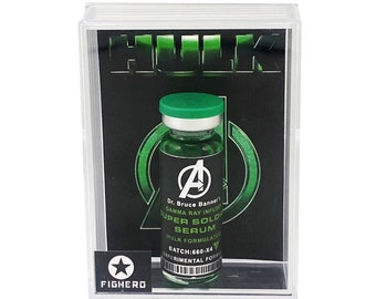 Hulk Super Soldier Serum Vial Bottle with Display Collectable Box Prop