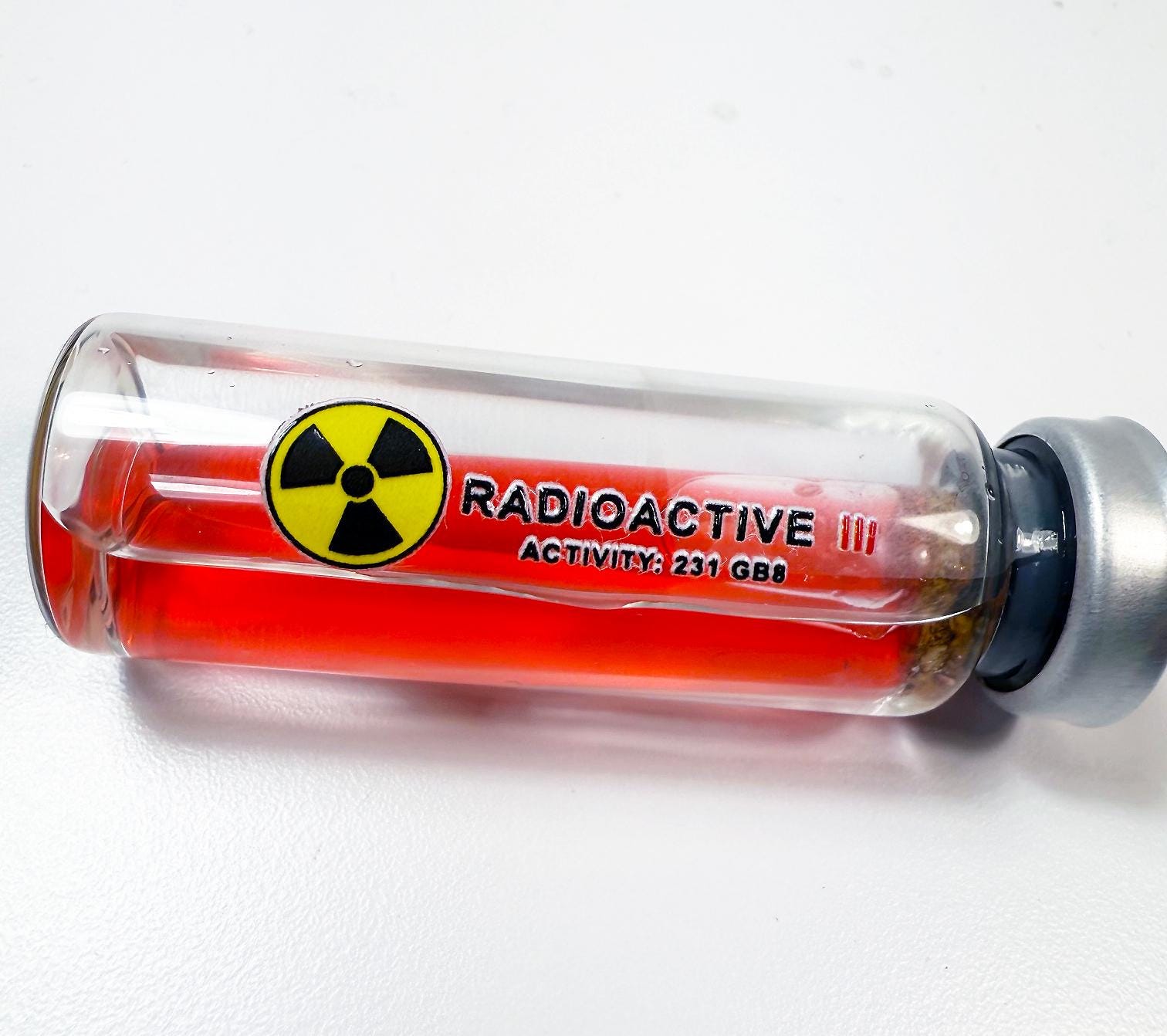 Back to the Future Plutonium Vial Prop Replica Radioactive Nuclear