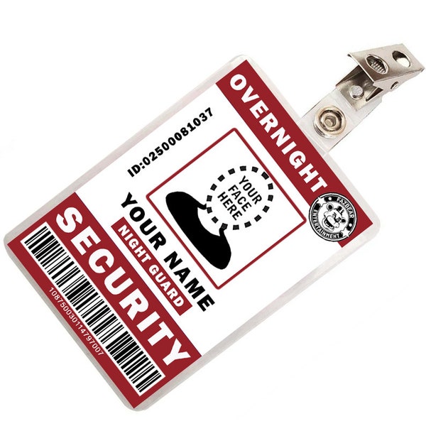Custom Five Nights at Freddy's Security ID Badge Costume Add your name and picture