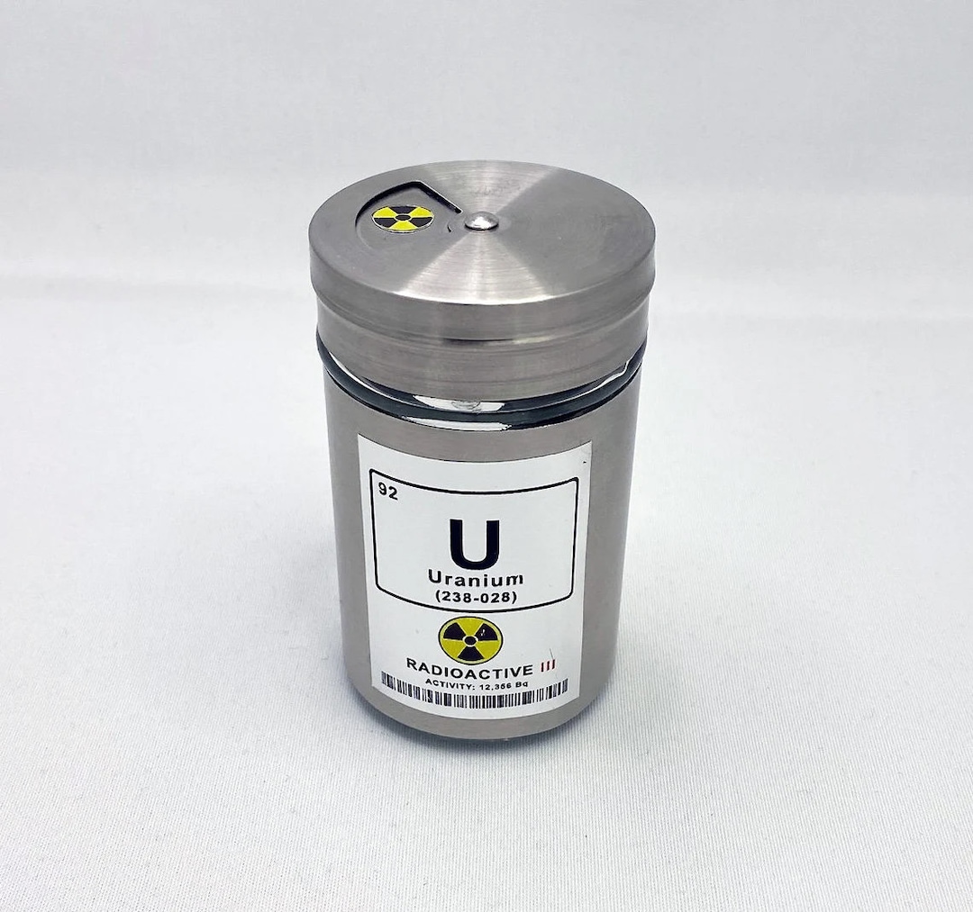 Uranium Stainless Steel Cylinder 3.2 Inch Prop Replica Radioactive