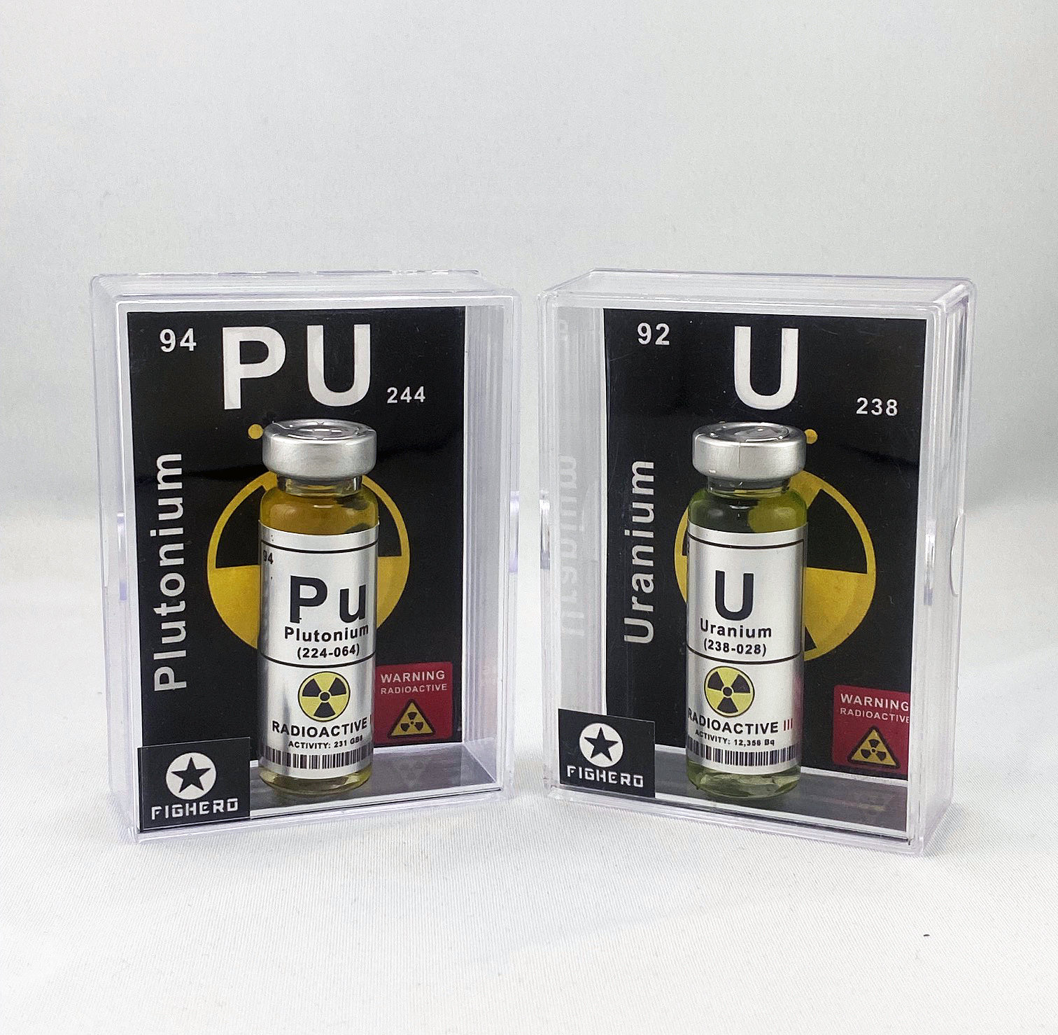 Plutonium Vial Bottle With Display Collectable Box Radioactive