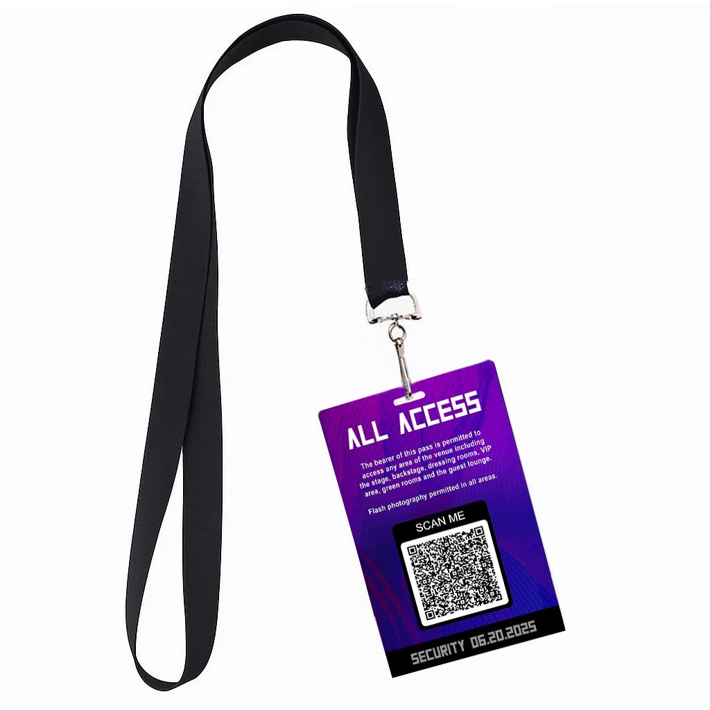 Kpop Demon Hunters Bobby VIP Pass ID Badge Lanyard PVC Cosplay