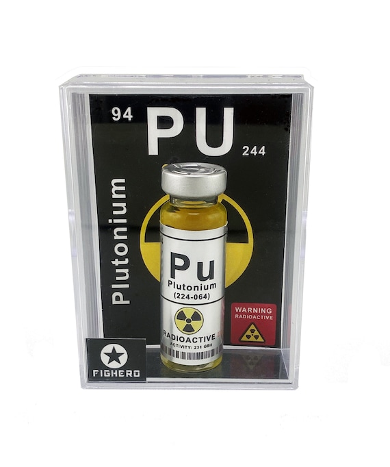 Plutonium Vial Bottle With Display Collectable Box Radioactive