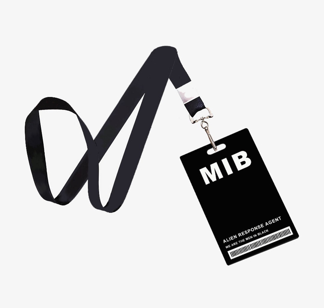 MIB Men in Black ID Badge PVC Card Lanyard Cosplay Halloween Etsy