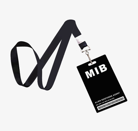 MIB Men in Black ID Badge PVC Card Lanyard Cosplay Halloween