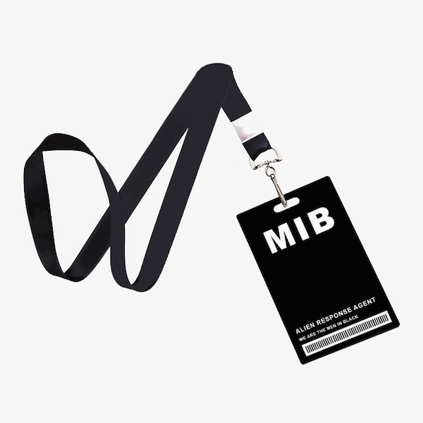 MIB Men in Black ID Badge PVC Card Lanyard Cosplay Halloween Costume