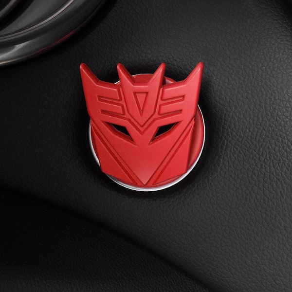 Transformer Autobots and  Decepticons Alloy Push Start Stop Button Cover, Universal Engine Ignition Switch, Car Interior Decor Start