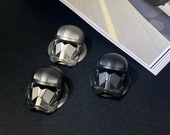 Cubierta de botón de arranque y parada de aleación de Stormtrooper Star Wars, interruptor de encendido universal para motor, decoración interior de coche