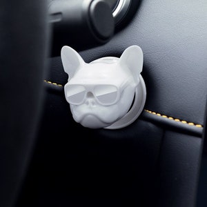 Frenchie Bulldog Plastic Push Start Stop Button Cover, Plastic Universal Engine Ignition Switch, Car Accessories, Car Interior Decor Start