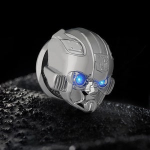 Bumblebee Transformer Robot Alloy Push Start Stop Button Cover, Universal Engine Ignition Switch, Car Interior Decor Start