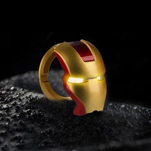 Ironman Avengers Marvel Aluminum Alloy Push Start Stop Button Cover, Plastic Universal Engine Ignition Switch, Car Interior Decor