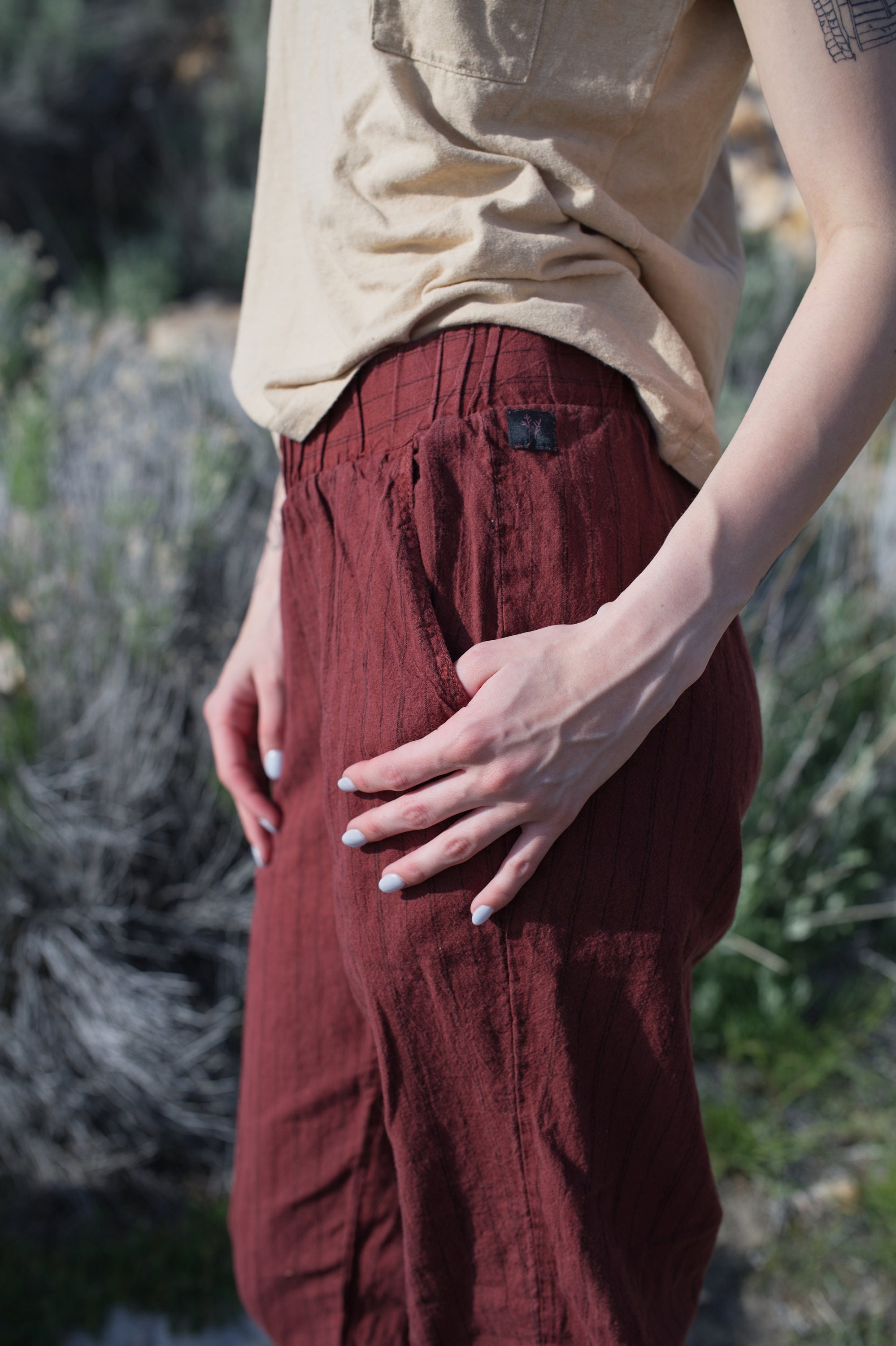 MADE N] Linen Drawstring Wide-Leg Pants – NaturalGarden