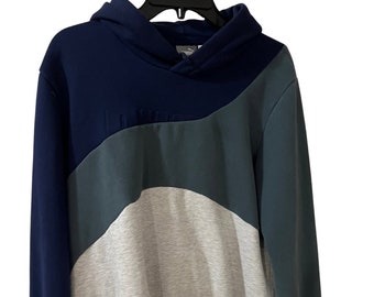 Reworked Patchwork Hoodie: Upcycled Women's Sweatshirt (Size M)