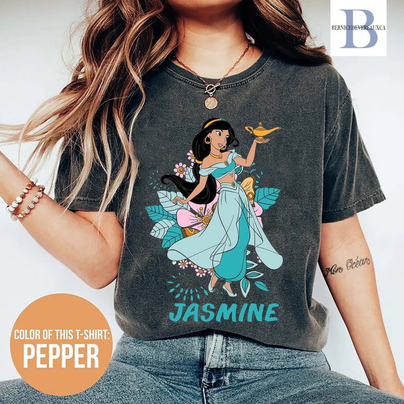 Princess Jasmine Shirt, Aladdin and Genie Shirt, Disney Jasmine