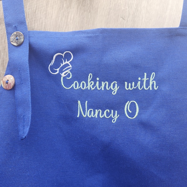 Custom Embroidered Apron, Apron Adult, Personalized Apron