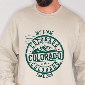 Colorado Sweatshirt for men, Colorado Mountain Hoodie - Colorado Custom sweatshirt, State Sweater, Colorado Vintage Hoodie, Colorado Stamps
