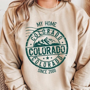 Stamp Colorado Sweatshirt, State Sweater, Colorado Mountain sweatshirt, Colorado Custom sweatshirt, State Sweater, Colorado state sweatshirt