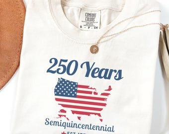 Comfort Colors® USA 250th Anniversary Shirt, Patriotic 1776-2026 Tee, Semiquincentennial 1776 Happy 250th Birthday USA Shirt, Usa Flag tee