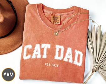 Custom Cat Dad Shirt, Cat Daddy Shirt, Animal Lover Gift, Cat Dad, Cat dad gift, Comfort Colors Dad Shirt, cat owner gift, Gift from the Cat
