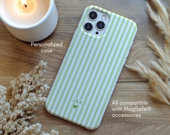 Personalized Couple iPhone Case, Custom Initials MagSafe® Case, Anniversary Gift, Matching Couple Phone Case, Valentine’s Day Gift