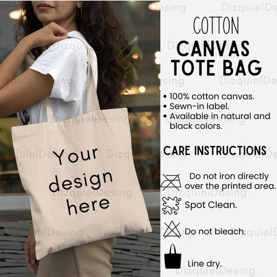 Canvas Tote Bag Care Instructions, Bag Care Instruction Canvas