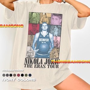 Nikola Jokic Basketball Legend Graphic Tee Player T-Shirt, Funny Sports Fan Gift – MVP Big Man Merch The Eras Tour Unisex Tour