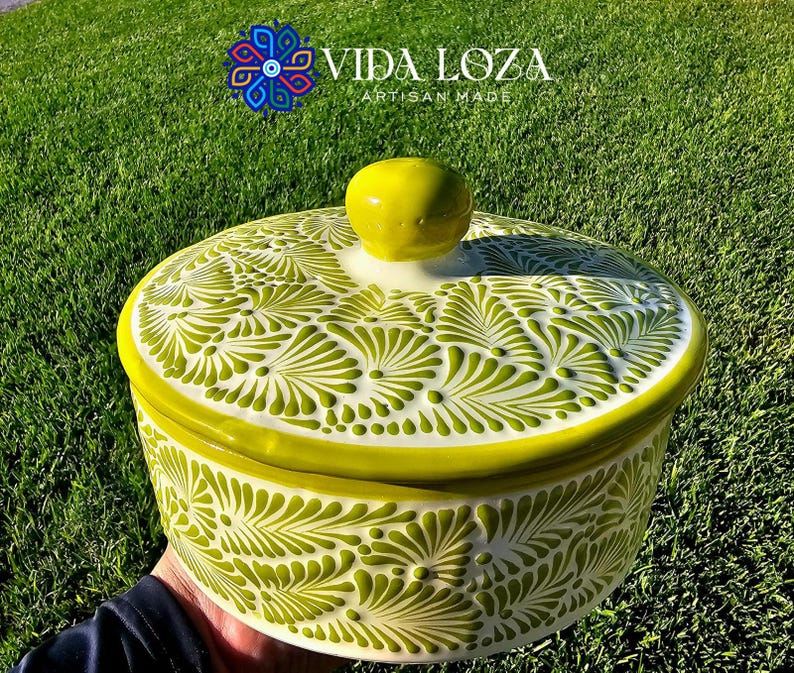 Handcrafted Talavera Tortillero