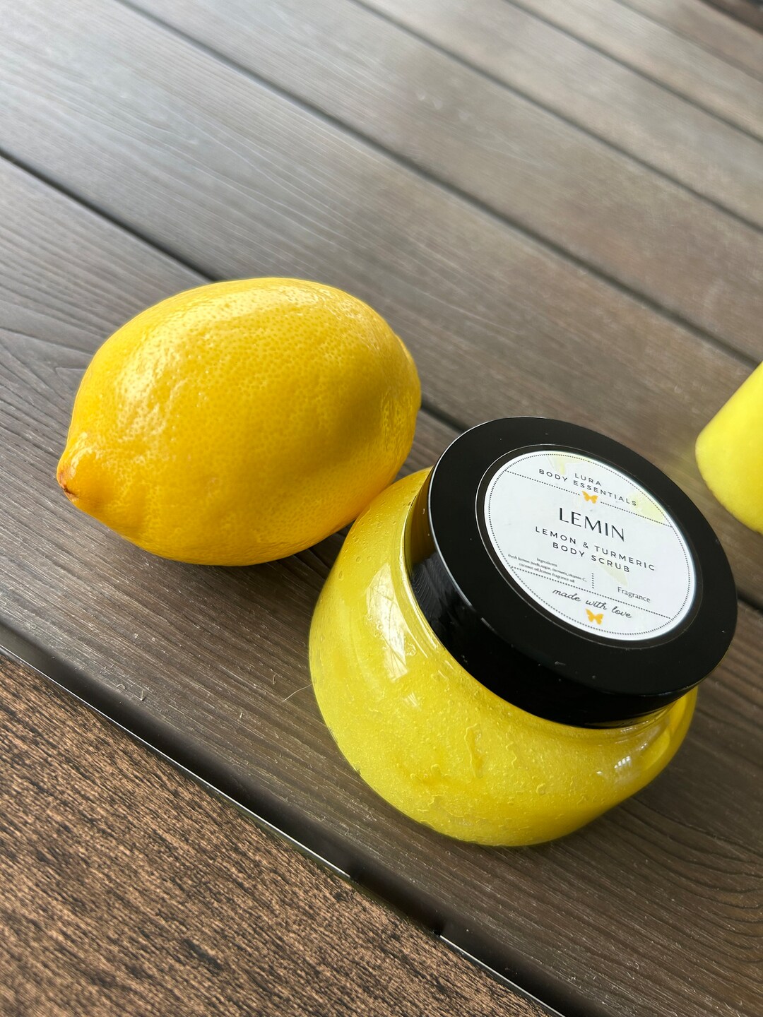 Lemon Turmeric Body Scrub: Natural Exfoliating Skin Brightener - Etsy ...