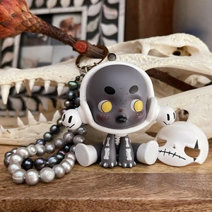 Handmade skullpanda Keychain