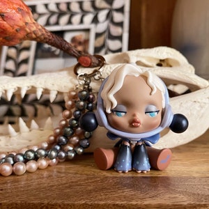 Handmade skullpanda Keychain