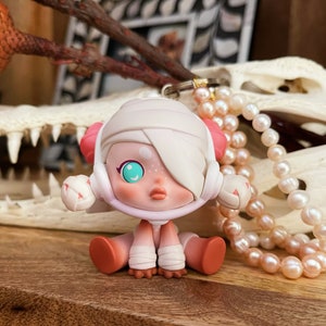 Handmade skullpanda Keychain