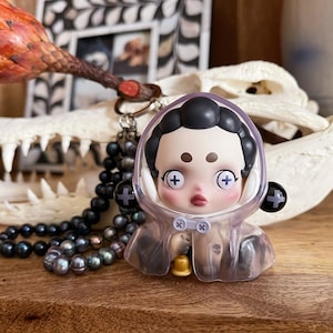 Handmade skullpanda Keychain