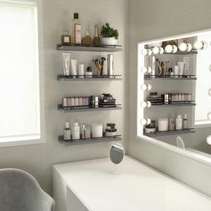 Floating Shelves with Wall Décor Sign, Bathroom Shelves Over