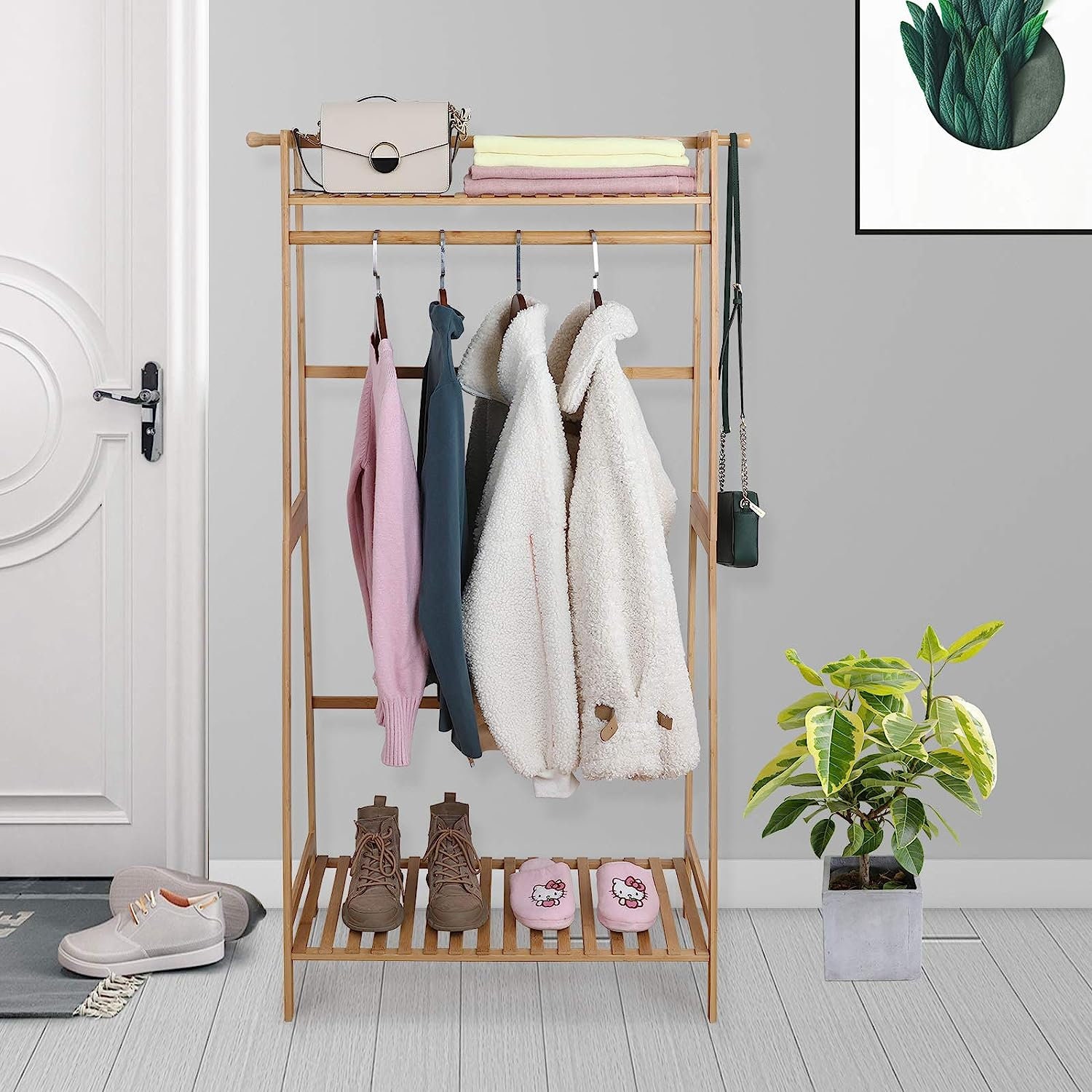  Jotsport Bamboo Clothes Rack with 7 Tier Storage